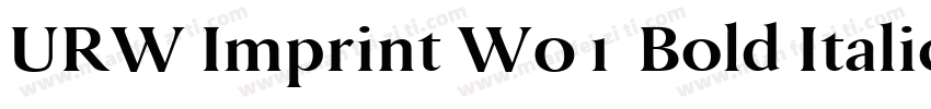URW Imprint W01 Bold Italic字体转换
